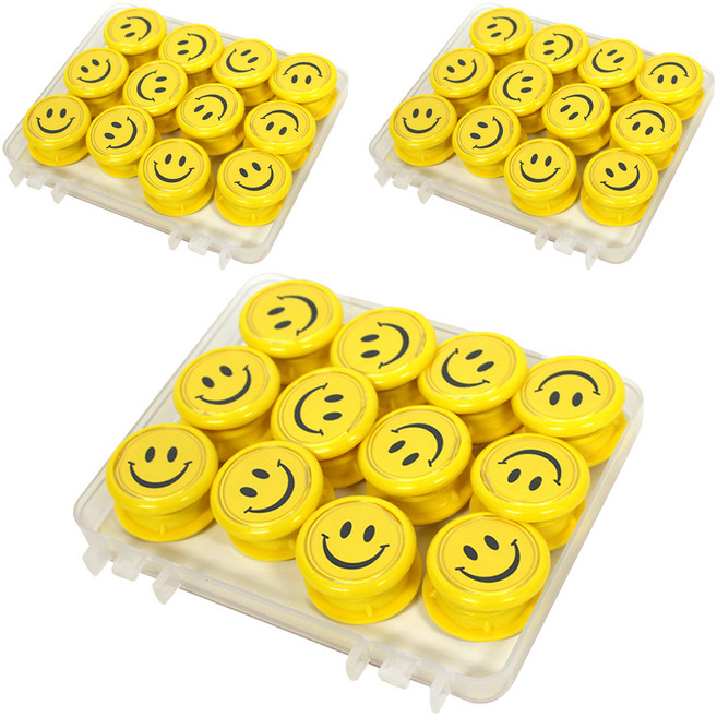 스마일메모홀더_MSMH-35mm_24개입, 노랑, 3세트