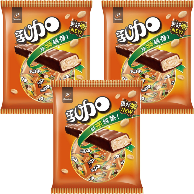 77 乳加 迷你巧克力, 123g, 3袋