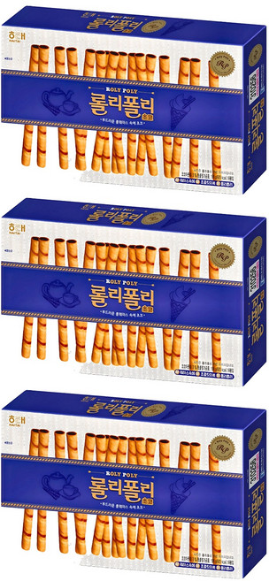 해태제과 롤리폴리 초코, 196g, 3개