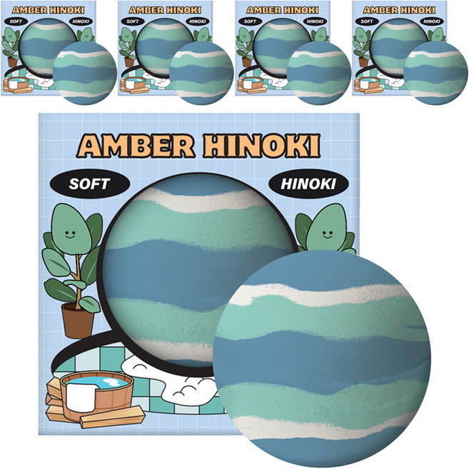 plu 沐浴泡泡球 06.Ember Hinoki, 200g, 4個