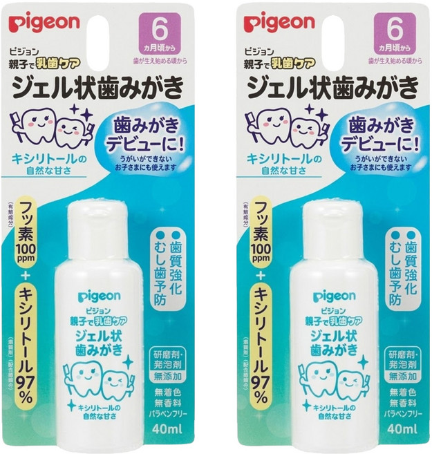 pigeon 貝親 嬰兒液狀防蛀牙膏, 40ml, 2瓶