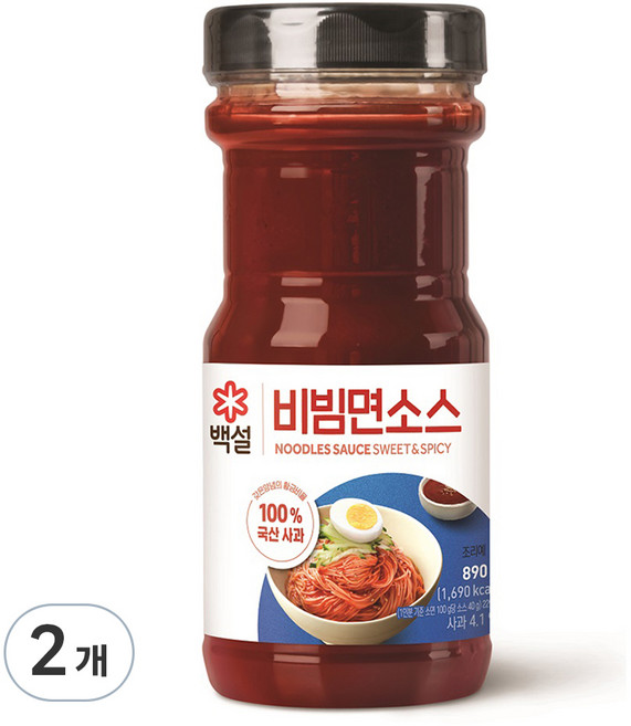 백설 면비빔소스, 2개, 890g