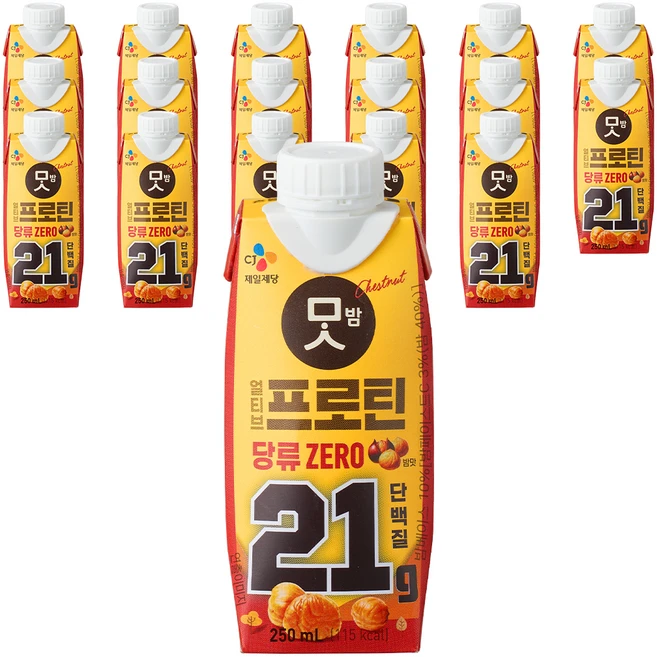 얼티브 프로틴 음료 밤맛, 250ml, 18개 - 쿠팡