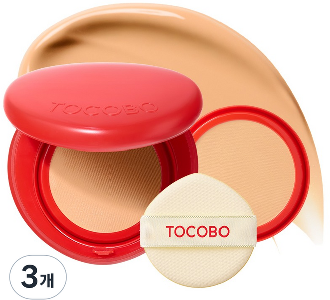 TOCOBO Apple Dewy Fit 氣墊粉餅 正裝 15g + 補充蕊 15g 套組, 3個, 25 Peanut