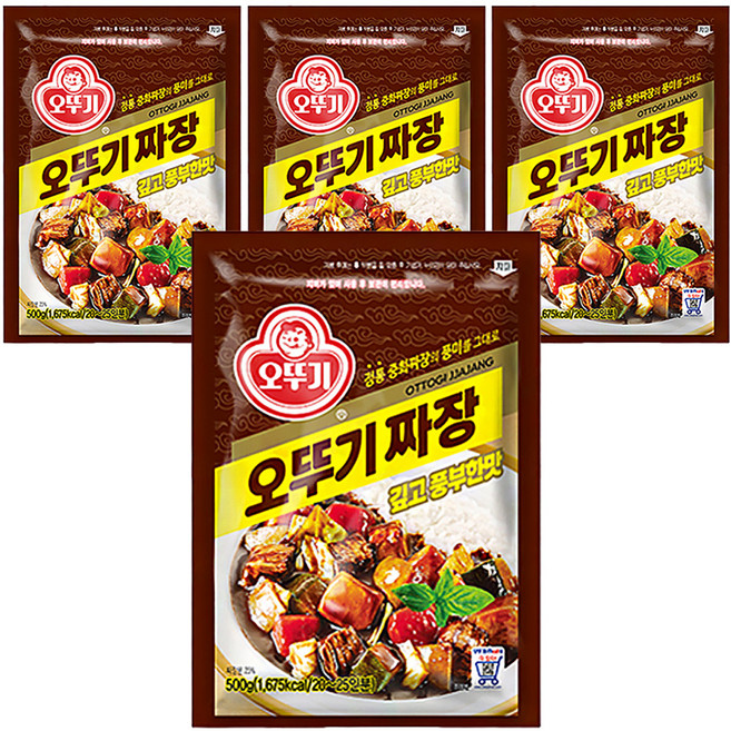 오뚜기 짜장 깊고 풍부한맛 과립형, 500g, 4개