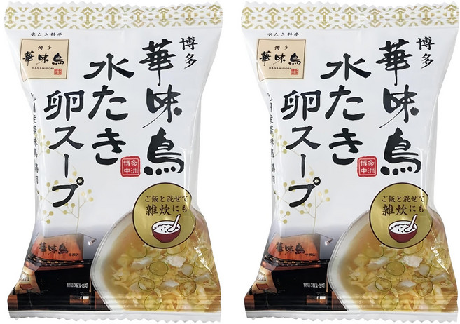 博多華味鳥 沖泡即食雞肉風味蛋花湯, 2個, 6.1g