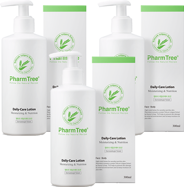 팜트리 데일리케어 로션 무향, 300ml, 3개
