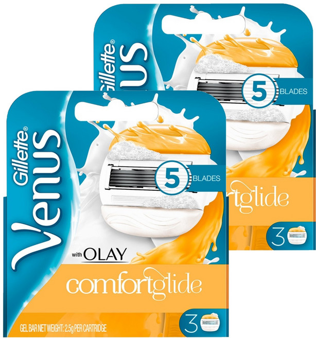 질레트 비너스 올레이 면도날, 3개입, 2개