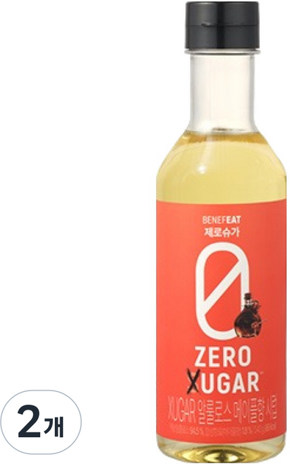 benefeat 제로슈가 알룰로스 메이플 시럽, 540g, 2개