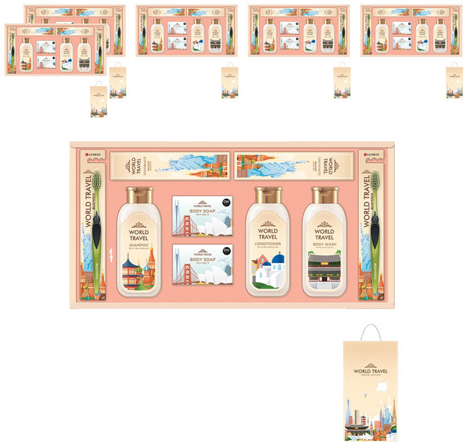 LG생활건강 월드트레블 G호 선물세트 + 쇼핑백, 6세트