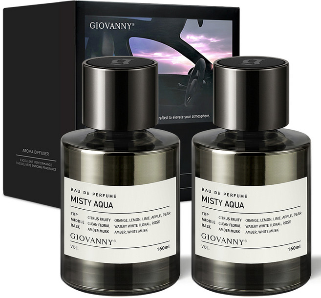 GIOVANNY 차량용 방향제 160ml 2p, 미스티아쿠아, 1세트