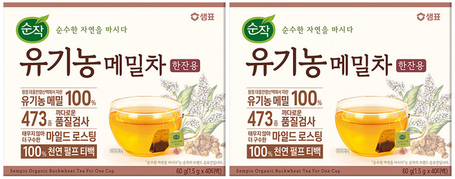 순작 유기농 메밀차, 1.5g, 40개입, 2개