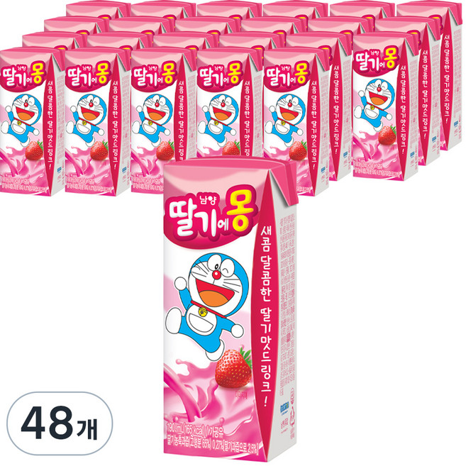초코에몽 딸기에몽, 190ml, 48개