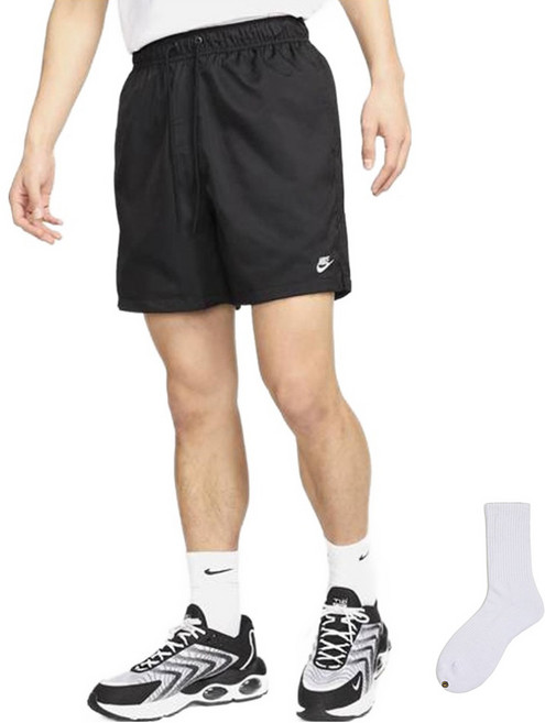 Nike 男款 Club Flow 梭織短褲 FN3308-010 + welldone 襪子