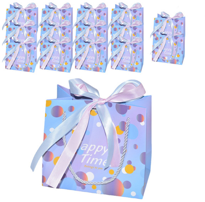 마켓감성 기프트백 도트, 혼합 색상, 15개