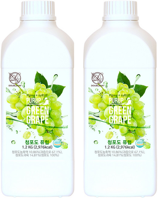 더블데이 청포도 퓨럽, 1.2kg, 2개