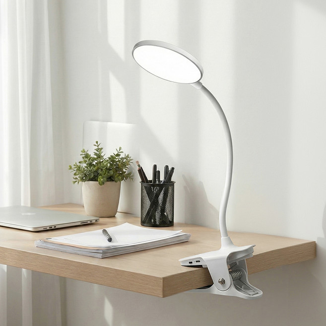 레토 클립형 무선 LED 스탠드 LLS-C10, 화이트