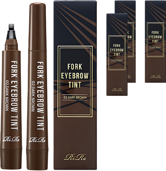 리르 포크 아이브로우 틴트 2g, 02.다크 브라운, 4개