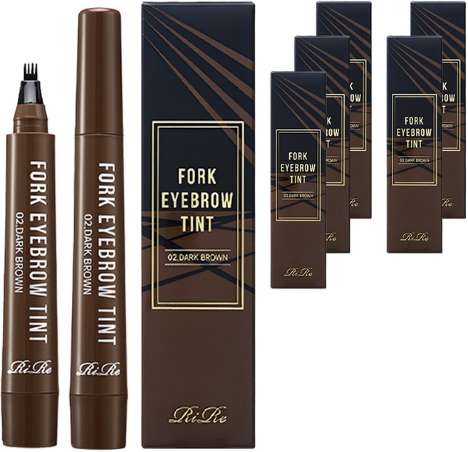 리르 포크 아이브로우 틴트 2g, 02.다크 브라운, 6개