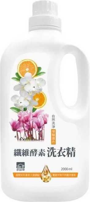 do it 多益得纖維酵素洗衣精 濃縮中性配方 增豔護色, 2L, 1瓶