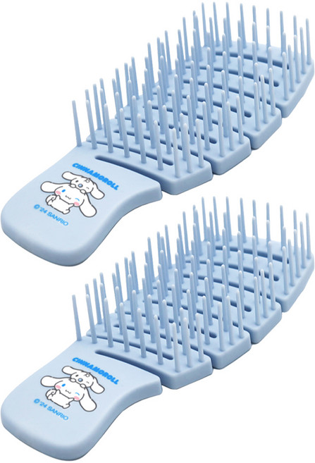 산리오 캐릭터즈 미니 디탱글 브러시, 2개, 시나모롤