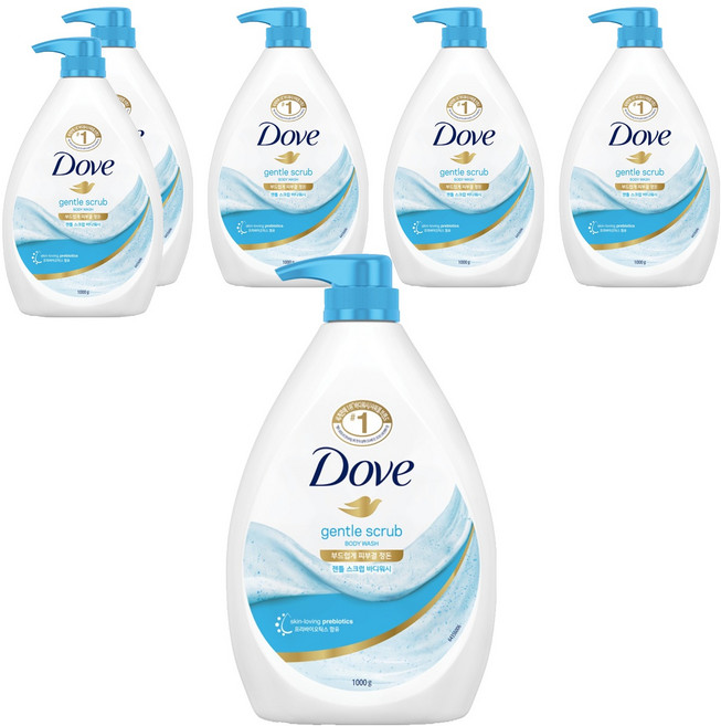 도브 젠틀 스크럽 바디워시, 1kg, 6개