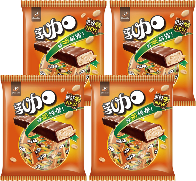 77 乳加 迷你巧克力, 123g, 4袋