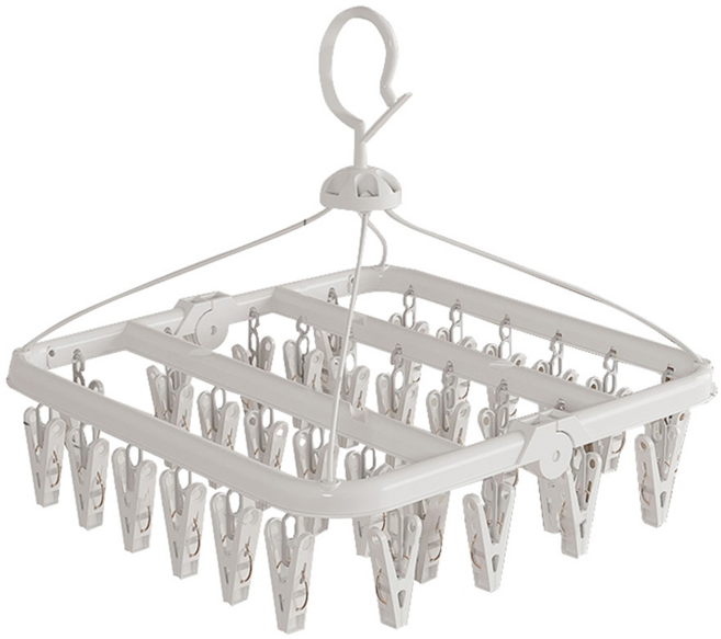 KOUJI 叩吉好物 多夾曬衣架 折疊28夾 160g, 1個