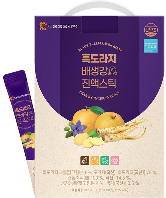 대웅생명과학 흑도라지 배 생강 진액스틱, 1kg, 1박스