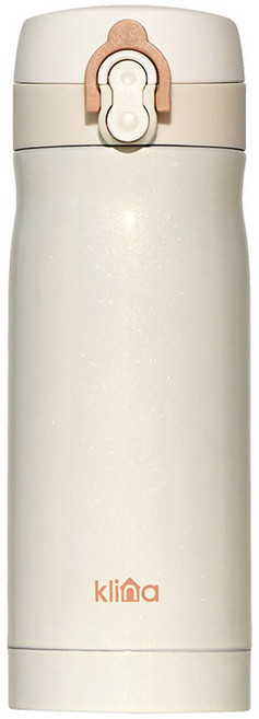 클리나 원터치 보온보냉 텀블러, 아이보리, 350ml, 1개