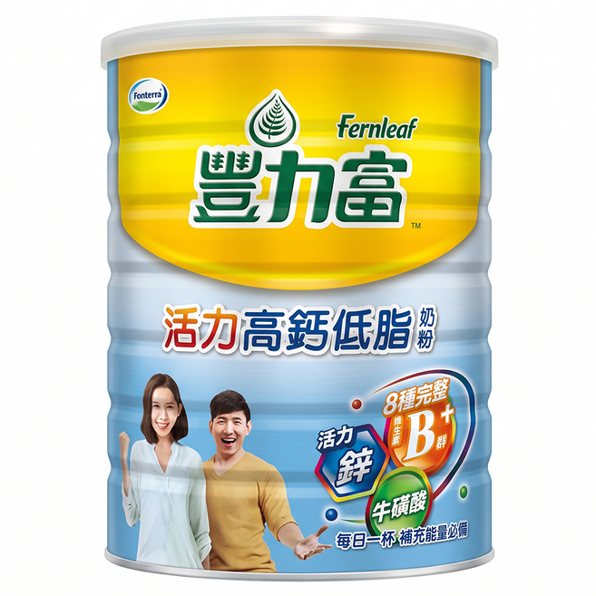 Fernleaf 豐力富 活力高鈣低脂奶粉, 1.5kg, 1罐