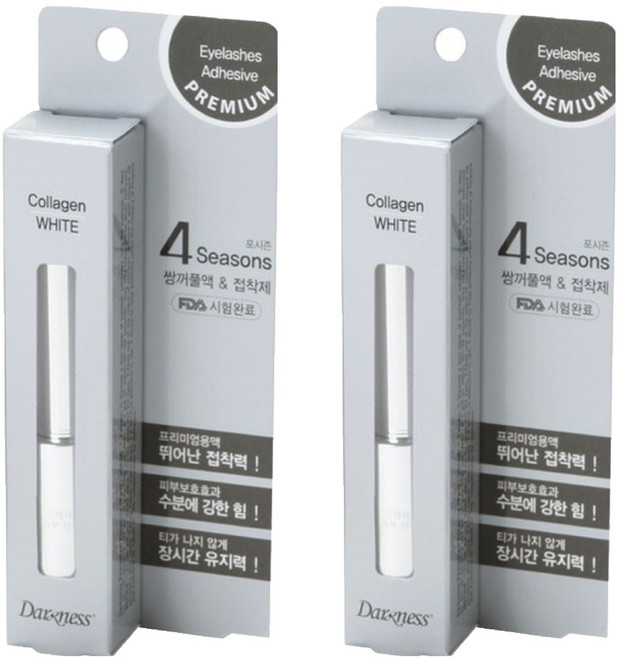 다크니스 쌍꺼풀액 앤 접착제 7ml, Clear, 2개