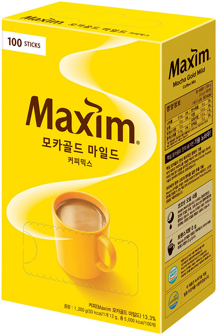 맥심 모카골드 마일드 커피믹스, 12g, 100개입, 1박스
