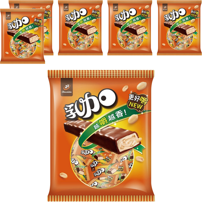 77 乳加 迷你巧克力, 123g, 6袋