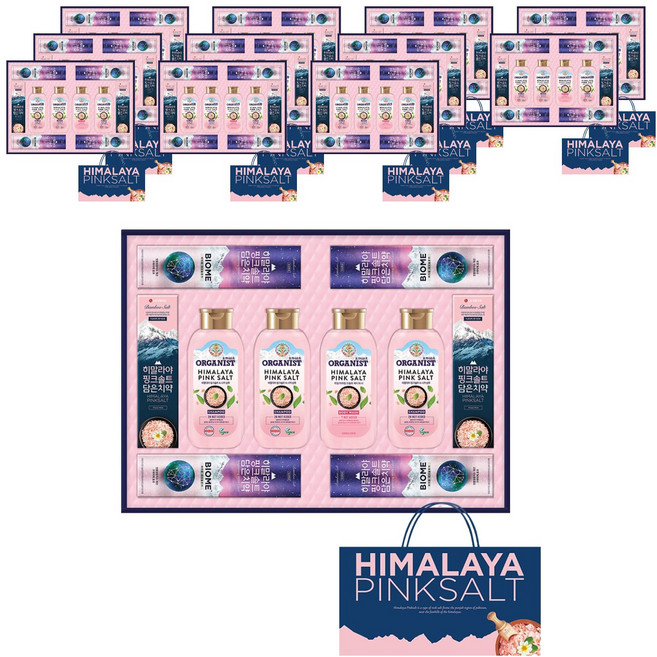 LG생활건강 히말라야 핑크솔트 선물세트 38호 + 쇼핑백, 12세트
