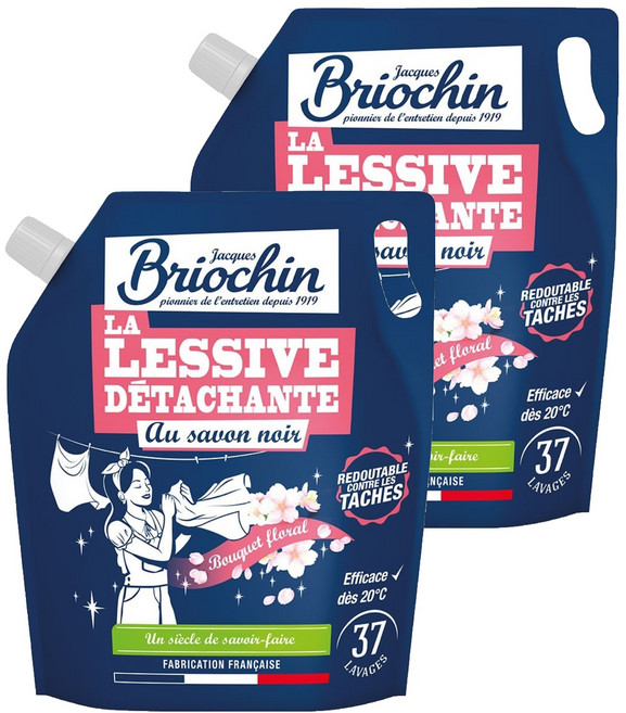 브리오신 액상 세탁세제 부케플로럴향 리필, 1.7L, 2개