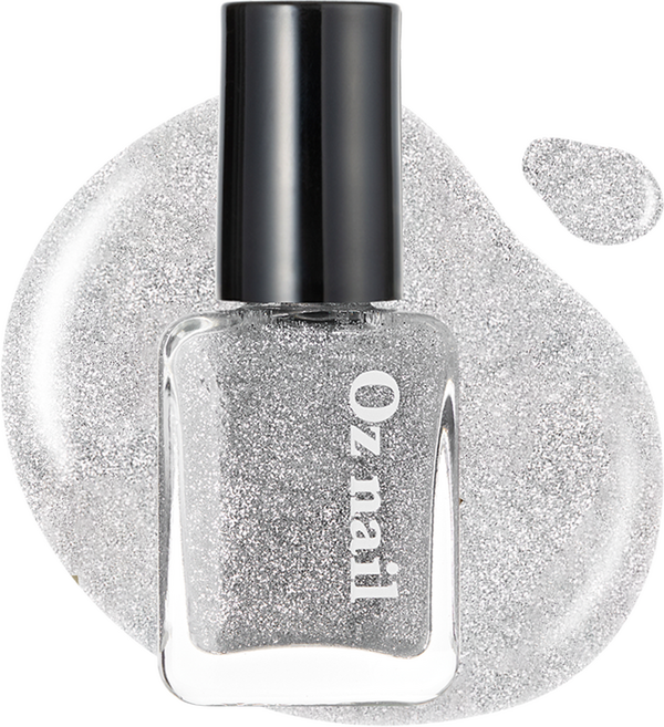 오즈네일 샤인 무드 네일 컬러 매니큐어, 59 퀸즈 실버, 8ml, 1개