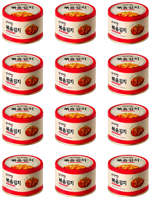 미가찬 캔 볶음 김치 감칠맛, 160g, 12개