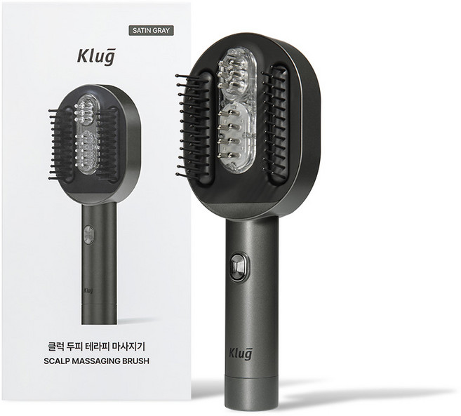 클럭 두피 테라피 마사지기 1p, ST-101, 새틴그레이