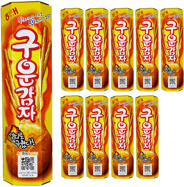 해태제과 구운감자, 27g, 10개