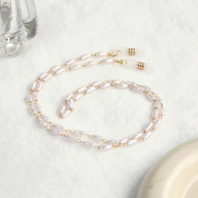 라피던트 핸드메이드 진주 비즈 안경줄