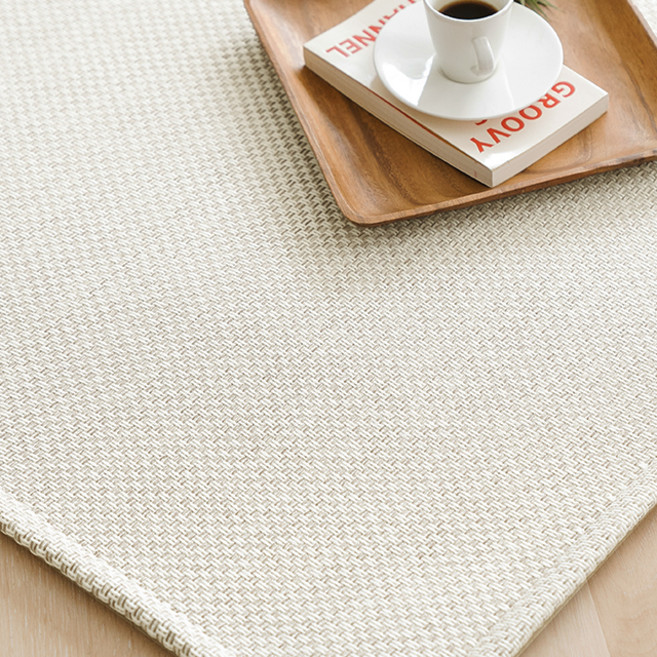 스칸디앤홈 먼지없는 플레인 사이잘룩 러그 워셔블 거실 카페트