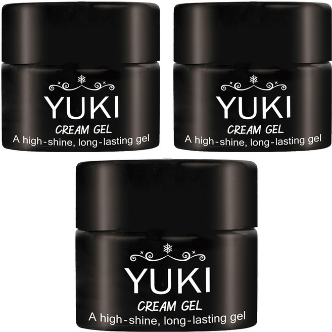 YUKI 乳霜凝膠上層凝膠, 3個, 5g