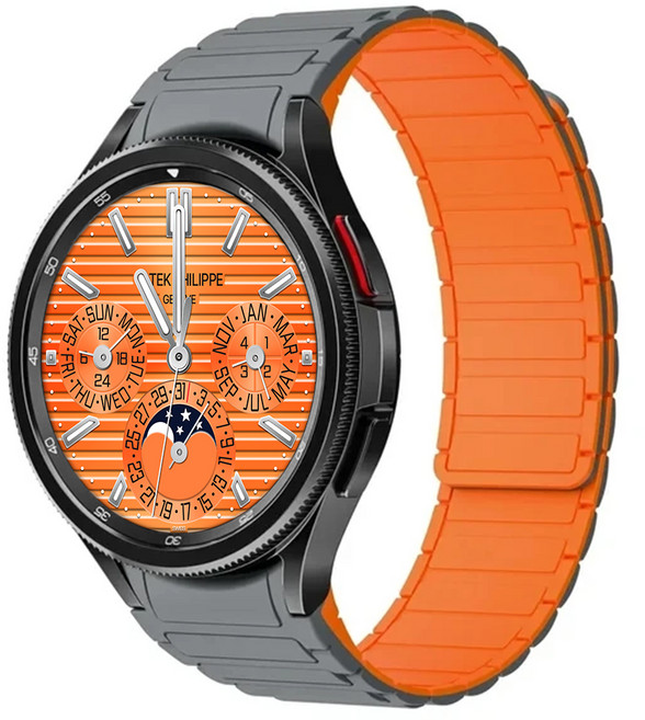 캘릭스 실리콘 링크 마그네틱 스트랩 밴드, 딥그레이오렌지, 1개