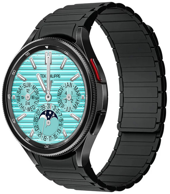 캘릭스 실리콘 링크 마그네틱 스트랩 밴드, 블랙, 1개