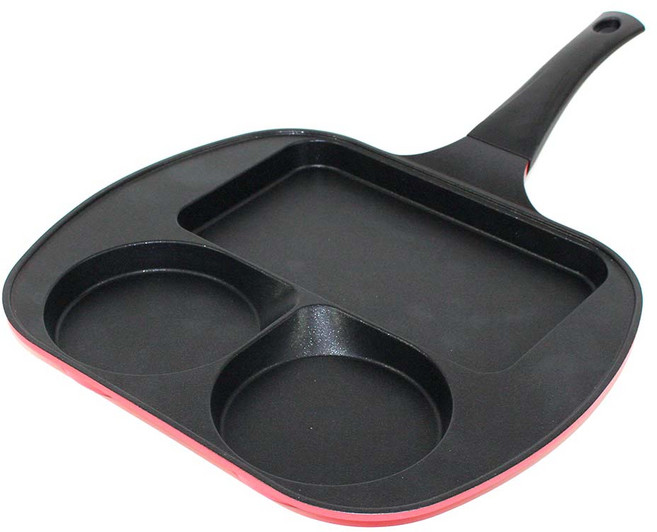 키친아트 에그 3구 멀티프라이팬, 31cm, 1개