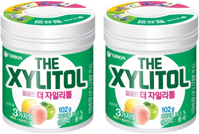 오리온 달지않아 깔끔한 더 자일리톨, 102g, 2개