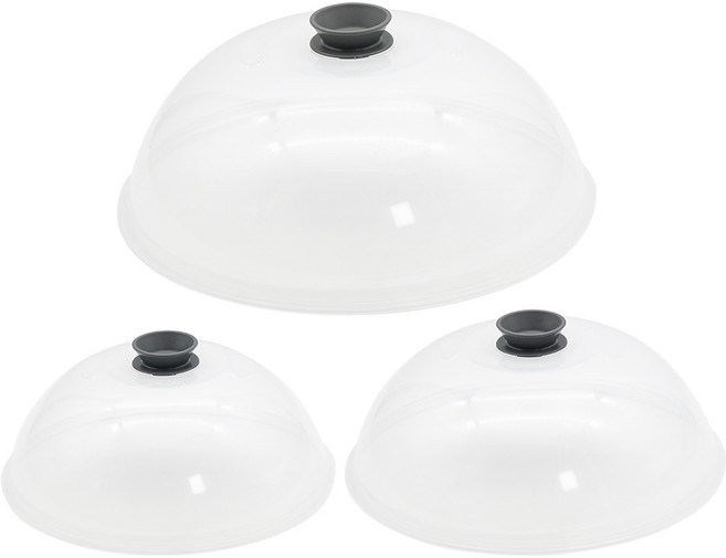 생활엔 음식 덮개 푸드커버 돔형 3종 세트, 그레이, 1세트