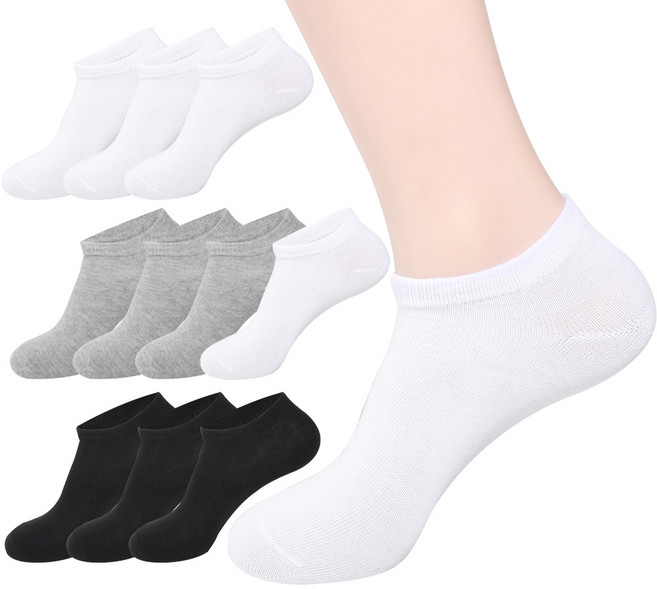 두발로 여성용 프리미엄 스니커즈 발목 양말 10켤레