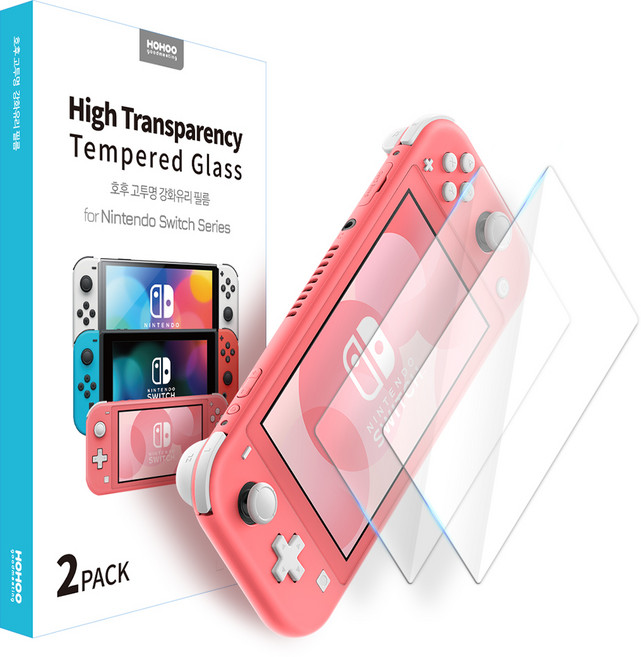 호후 닌텐도 스위치 라이트 풀커버 강화유리 액정보호필름 액세서리 2p, 1세트